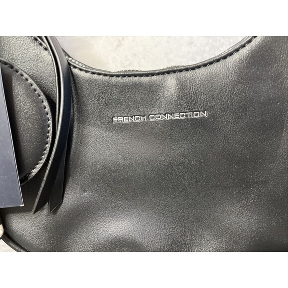 French Connection Sabrina Shoulder Bag With Accessory Pouch Black - Picture 2 of 8